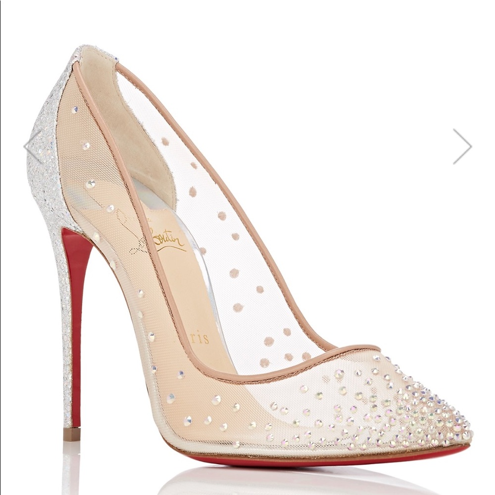 Christian Louboutin
Follies Strass Mesh heels